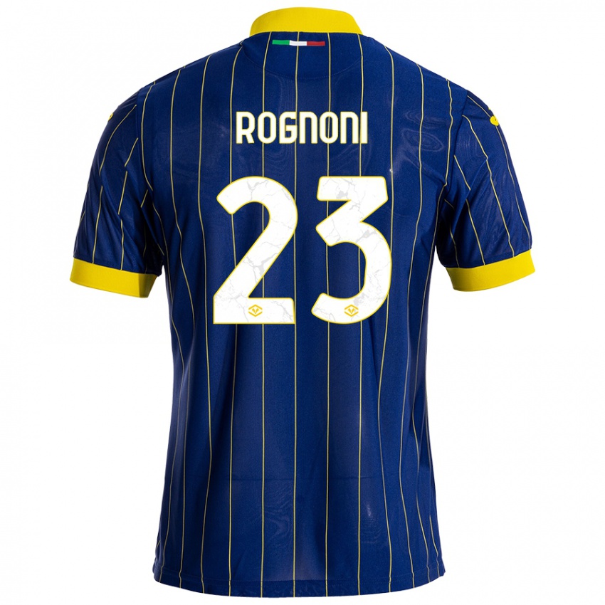 Criança Camisola Alessia Rognoni #23 Azul Amarelo Principal 2024/25 Camisa Brasil