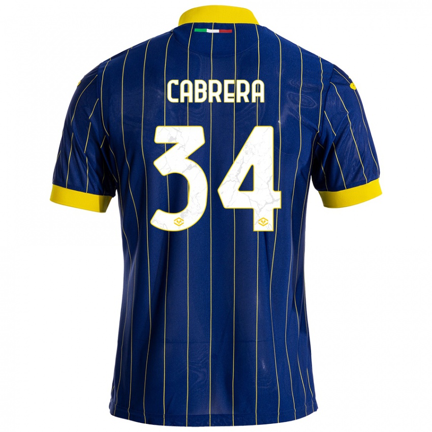 Criança Camisola Ilena Cabrera #34 Azul Amarelo Principal 2024/25 Camisa Brasil