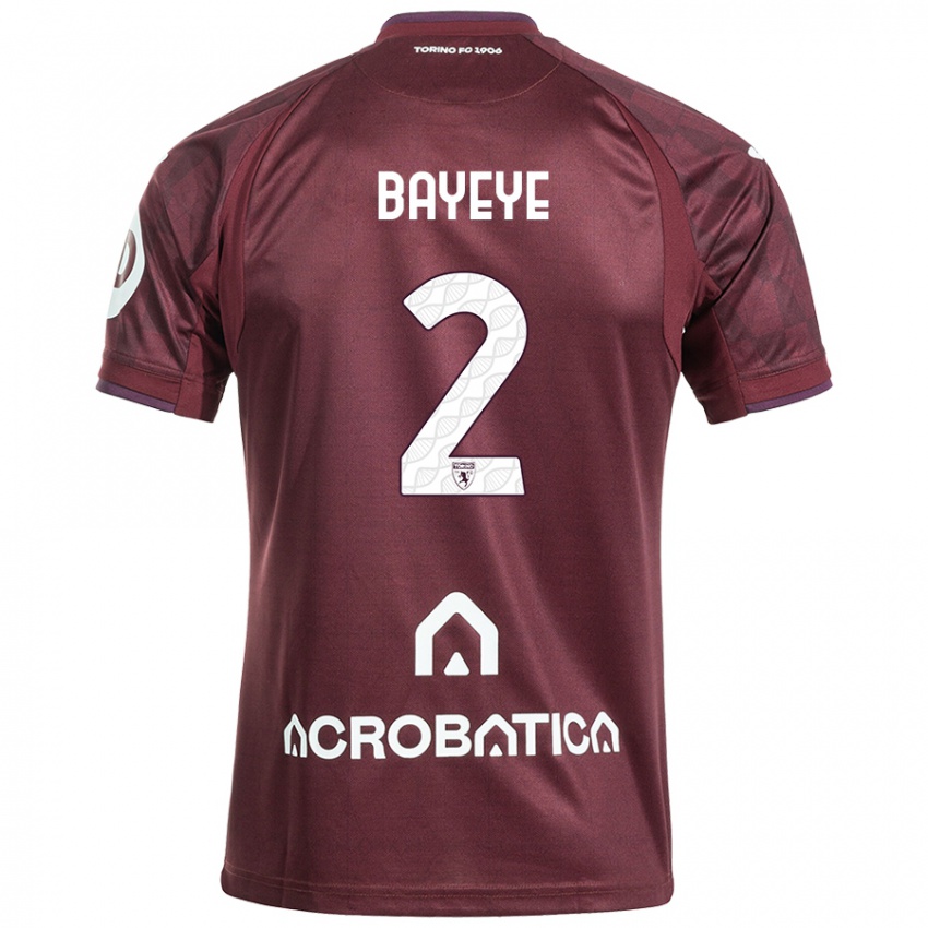 Criança Camisola Brian Bayeye #2 Branco Castanho Principal 2024/25 Camisa Brasil