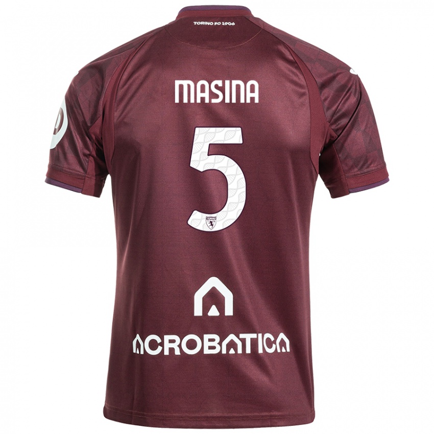 Criança Camisola Adam Masina #5 Branco Castanho Principal 2024/25 Camisa Brasil