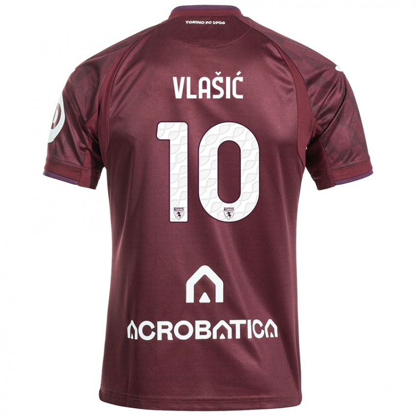 Criança Camisola Nikola Vlasic #10 Branco Castanho Principal 2024/25 Camisa Brasil