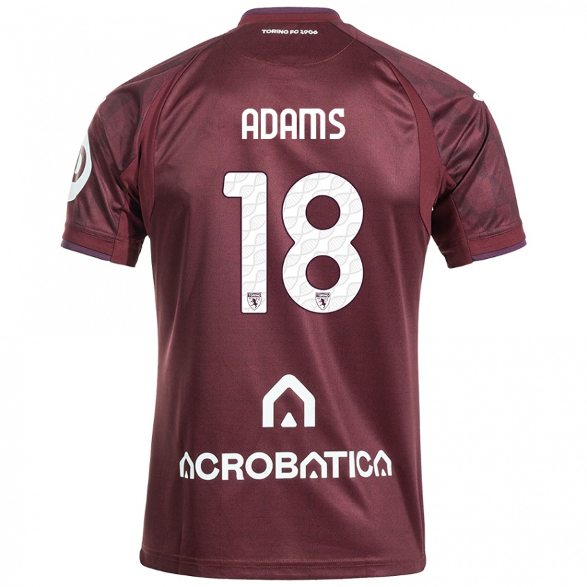 Criança Camisola Ché Adams #18 Branco Castanho Principal 2024/25 Camisa Brasil