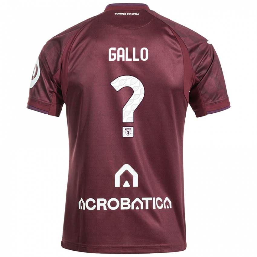 Criança Camisola Tommaso Gallo #0 Branco Castanho Principal 2024/25 Camisa Brasil