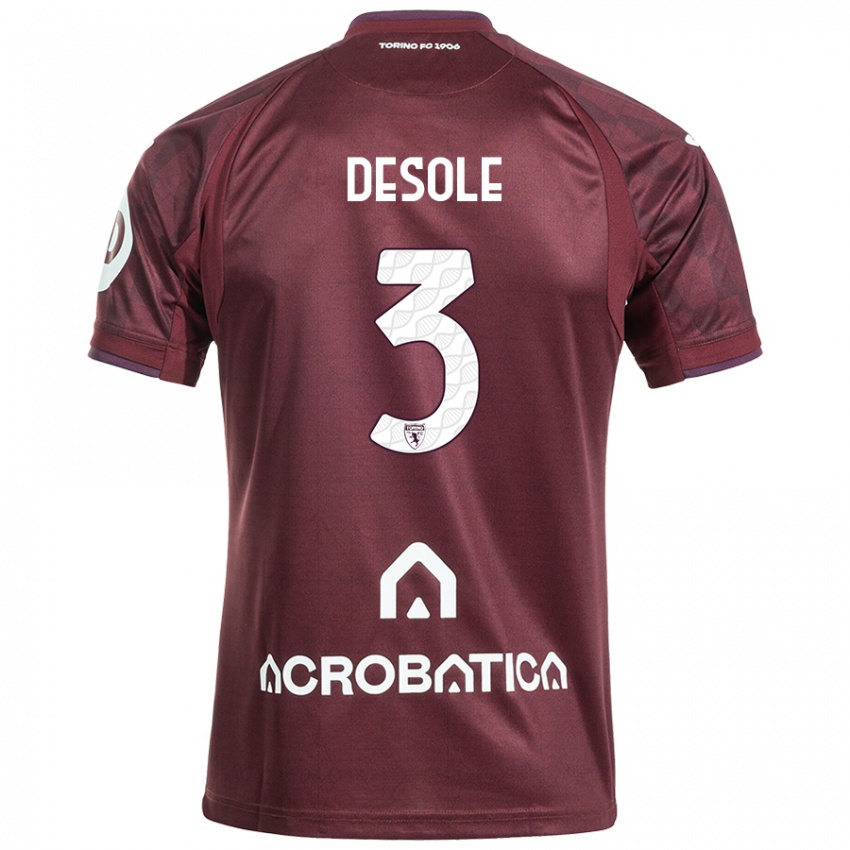 Criança Camisola Fabio Desole #3 Branco Castanho Principal 2024/25 Camisa Brasil