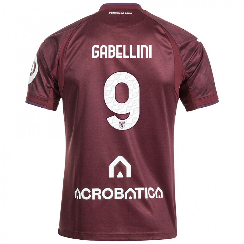 Criança Camisola Tommaso Gabellini #9 Branco Castanho Principal 2024/25 Camisa Brasil