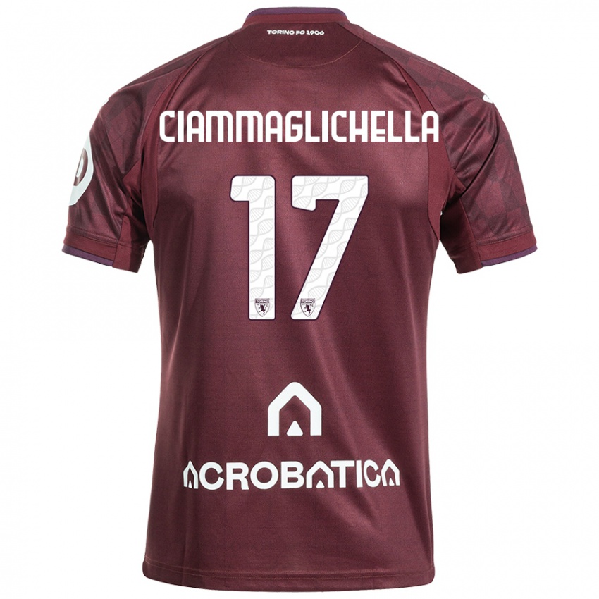 Criança Camisola Aaron Ciammaglichella #17 Branco Castanho Principal 2024/25 Camisa Brasil