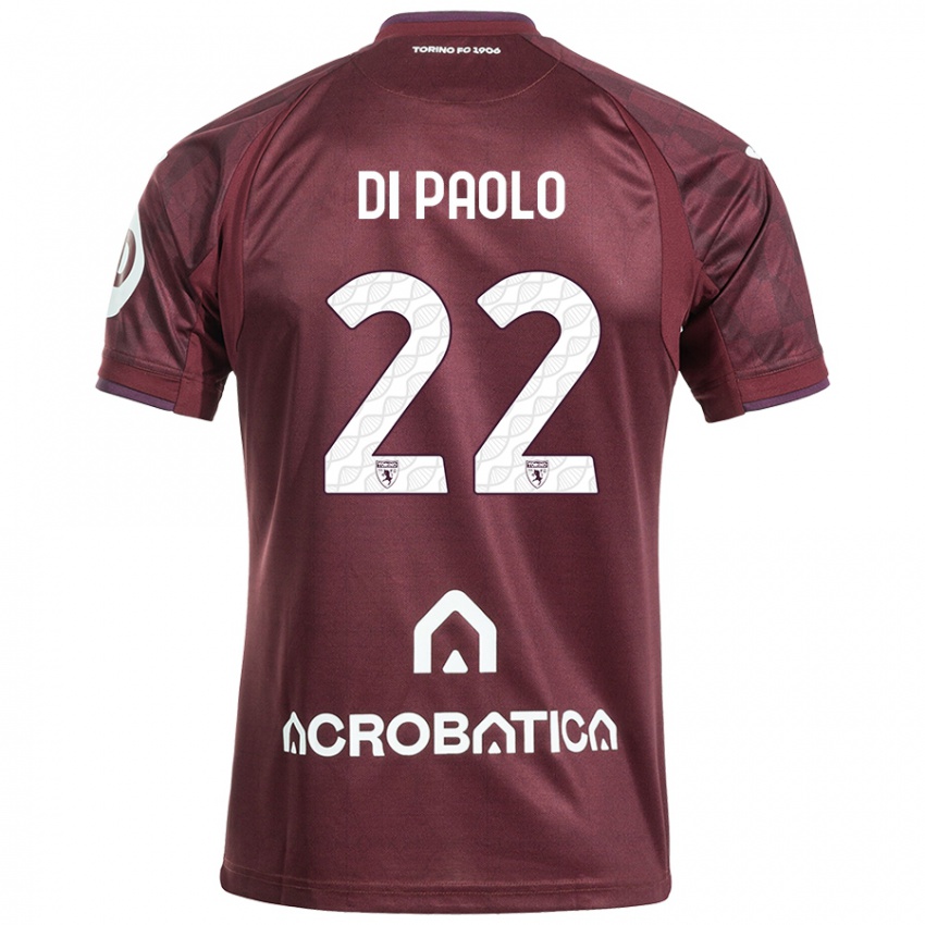 Criança Camisola Sebastiano Di Paolo #22 Branco Castanho Principal 2024/25 Camisa Brasil