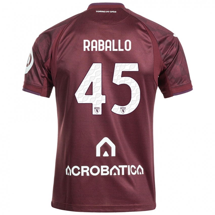 Criança Camisola Alessio Raballo #45 Branco Castanho Principal 2024/25 Camisa Brasil