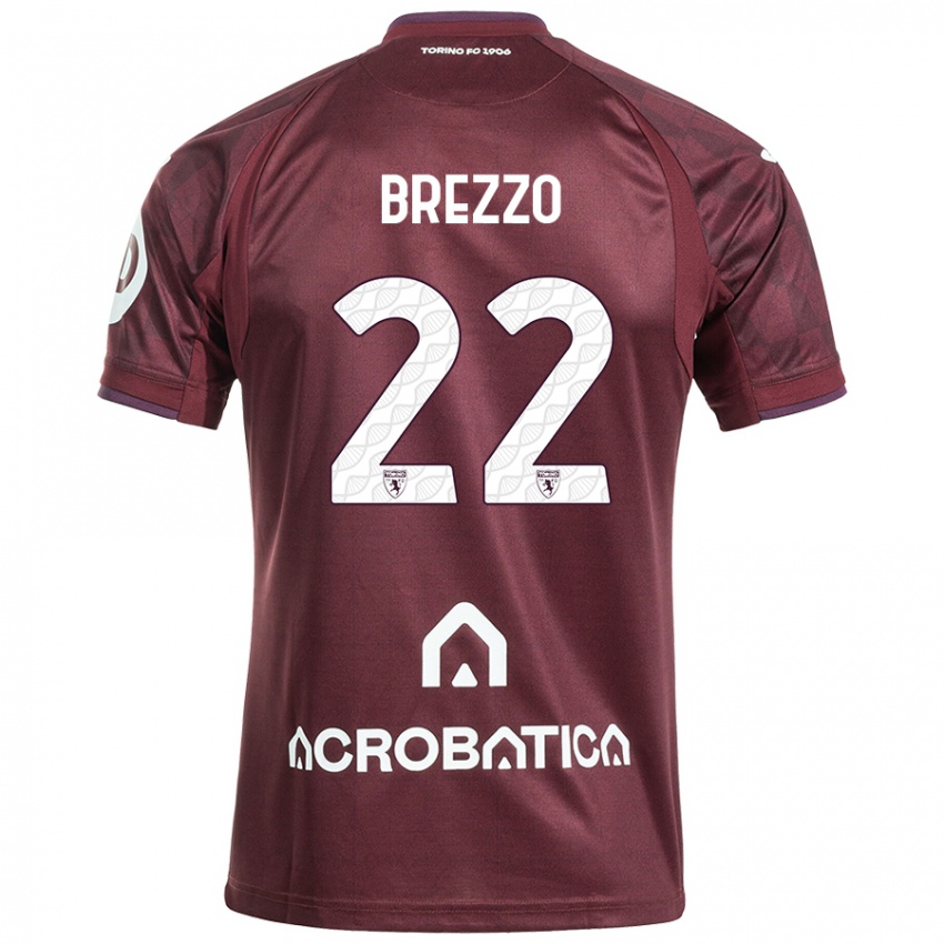 Criança Camisola Matteo Brezzo #22 Branco Castanho Principal 2024/25 Camisa Brasil