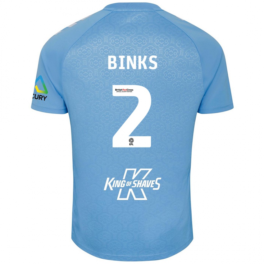 Criança Camisola Luis Binks #2 Azul Branco Principal 2024/25 Camisa Brasil