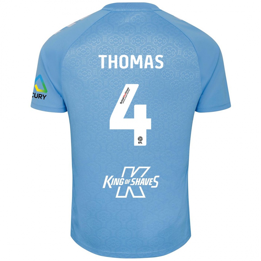 Criança Camisola Bobby Thomas #4 Azul Branco Principal 2024/25 Camisa Brasil