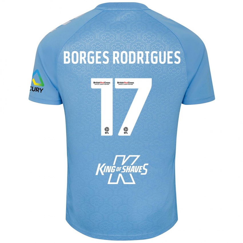 Criança Camisola Raphael Borges Rodrigues #17 Azul Branco Principal 2024/25 Camisa Brasil