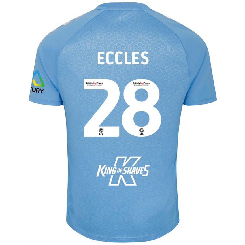 Criança Camisola Josh Eccles #28 Azul Branco Principal 2024/25 Camisa Brasil