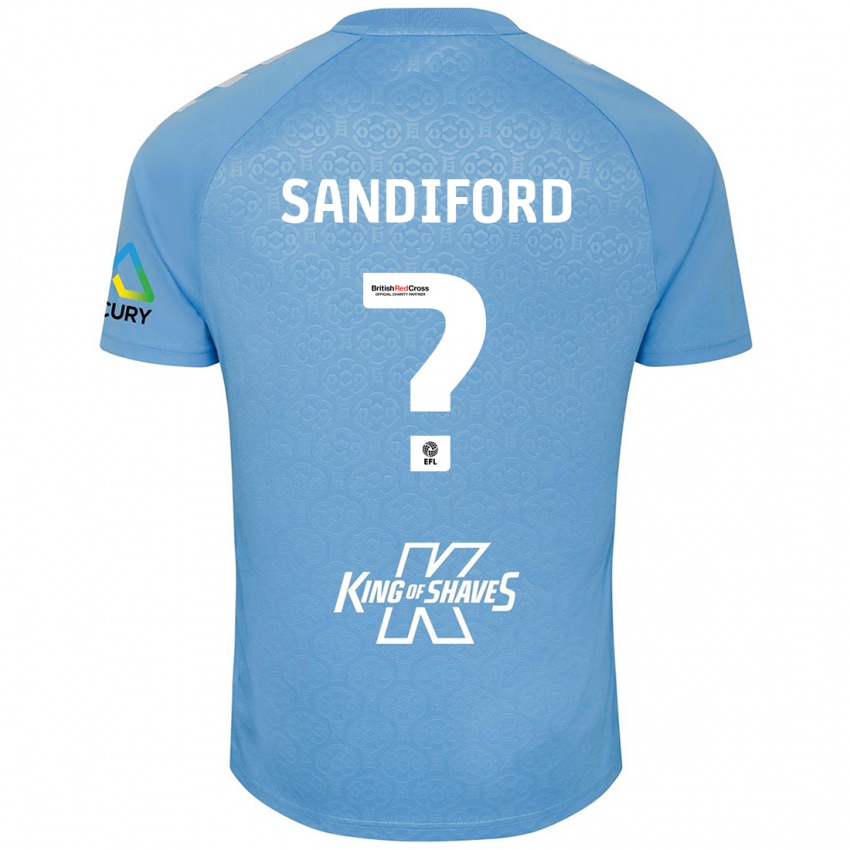 Criança Camisola Greg Sandiford #0 Azul Branco Principal 2024/25 Camisa Brasil