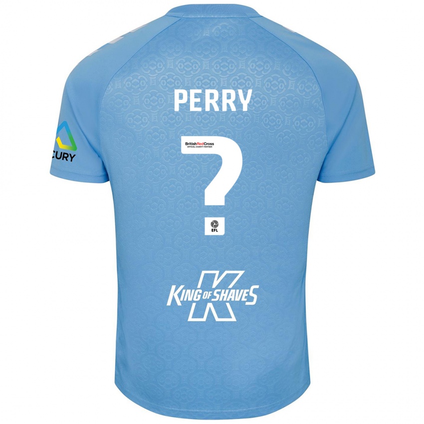 Criança Camisola Callum Perry #0 Azul Branco Principal 2024/25 Camisa Brasil