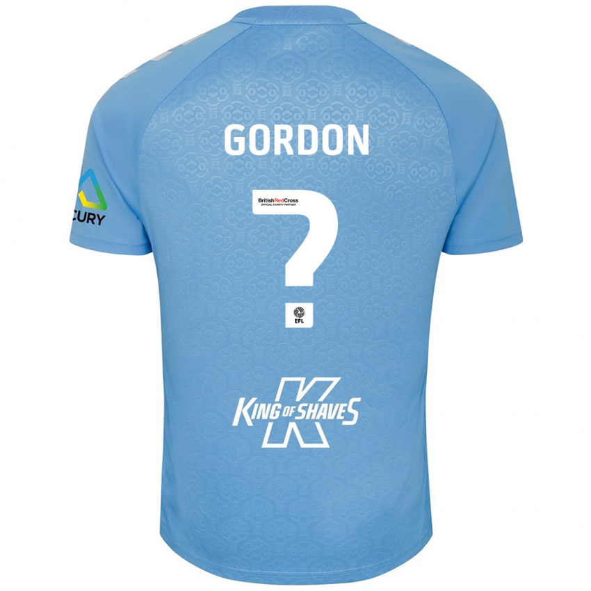 Criança Camisola Joshua Gordon #0 Azul Branco Principal 2024/25 Camisa Brasil