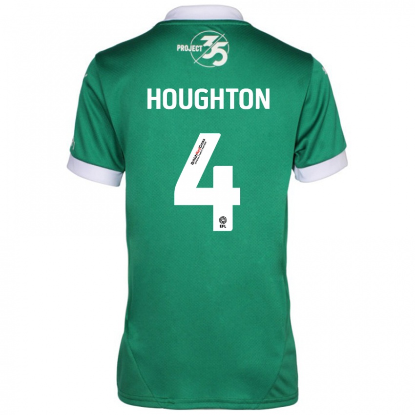 Criança Camisola Jordan Houghton #4 Branco Verde Principal 2024/25 Camisa Brasil