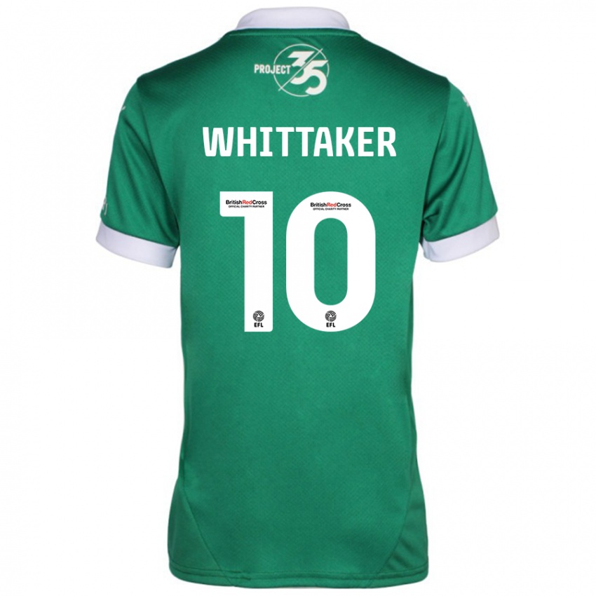 Criança Camisola Morgan Whittaker #10 Branco Verde Principal 2024/25 Camisa Brasil