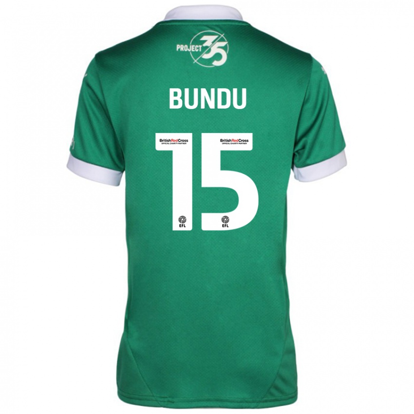 Criança Camisola Mustapha Bundu #15 Branco Verde Principal 2024/25 Camisa Brasil