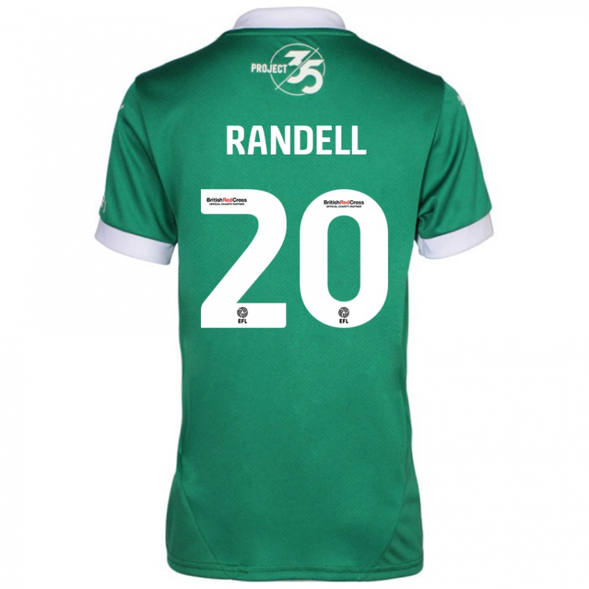 Criança Camisola Adam Randell #20 Branco Verde Principal 2024/25 Camisa Brasil