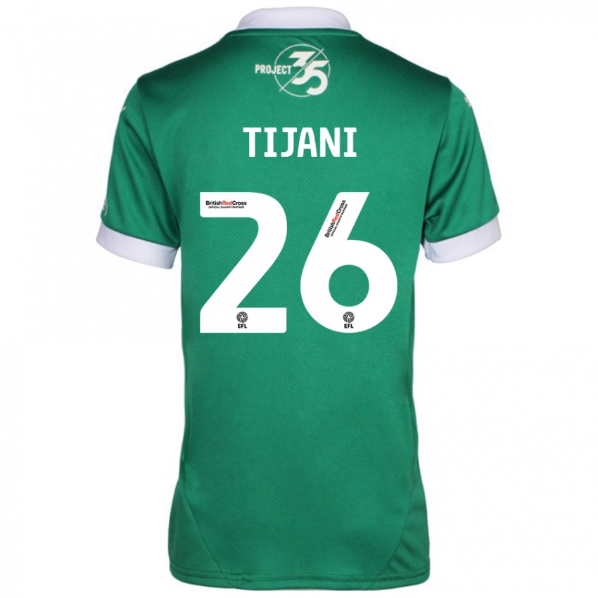 Criança Camisola Muhamed Tijani #26 Branco Verde Principal 2024/25 Camisa Brasil