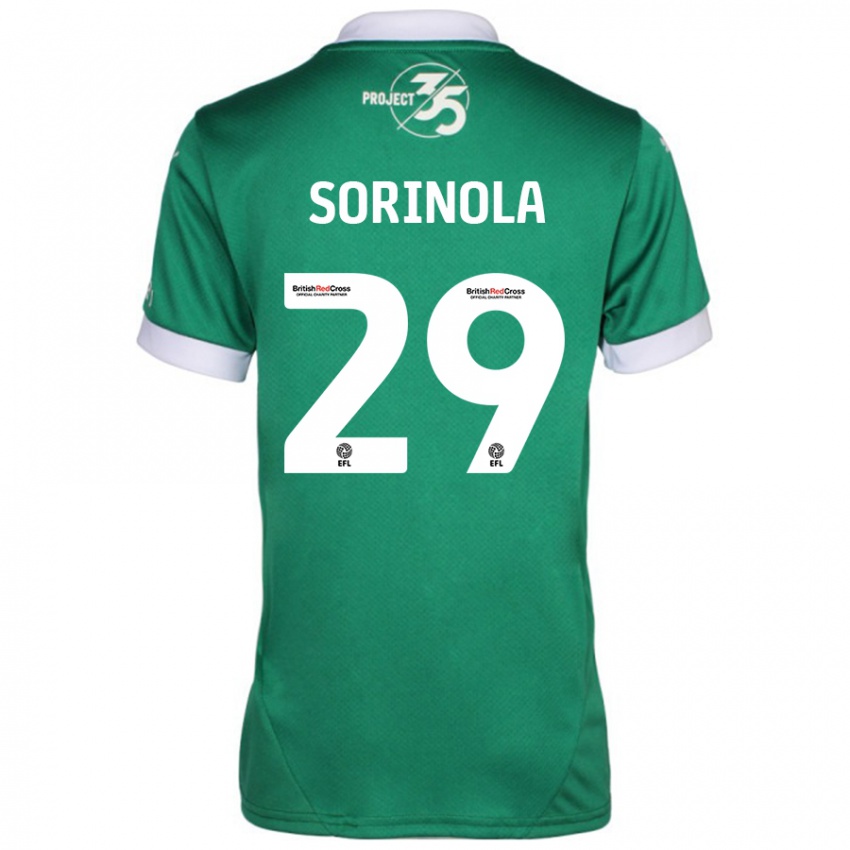 Criança Camisola Matthew Sorinola #29 Branco Verde Principal 2024/25 Camisa Brasil