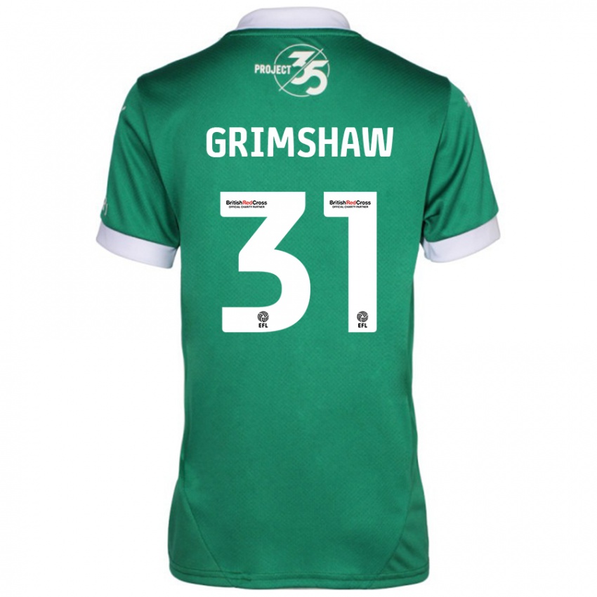 Criança Camisola Daniel Grimshaw #31 Branco Verde Principal 2024/25 Camisa Brasil