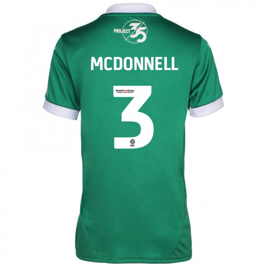 Criança Camisola Rosie Mcdonnell #3 Branco Verde Principal 2024/25 Camisa Brasil