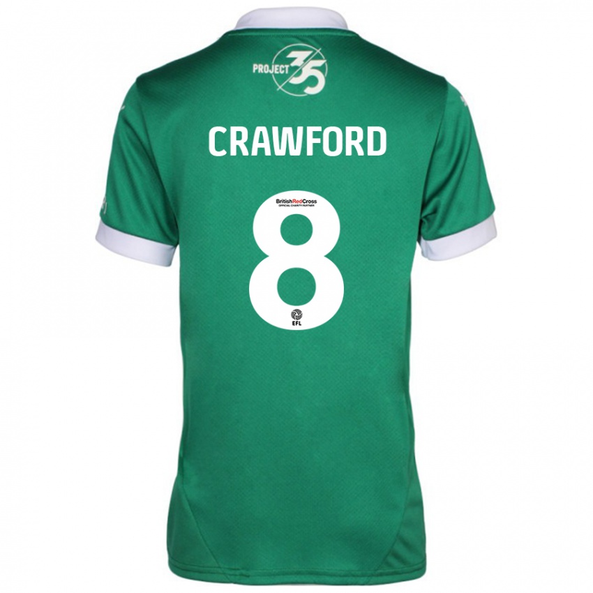 Criança Camisola Imy Crawford #8 Branco Verde Principal 2024/25 Camisa Brasil