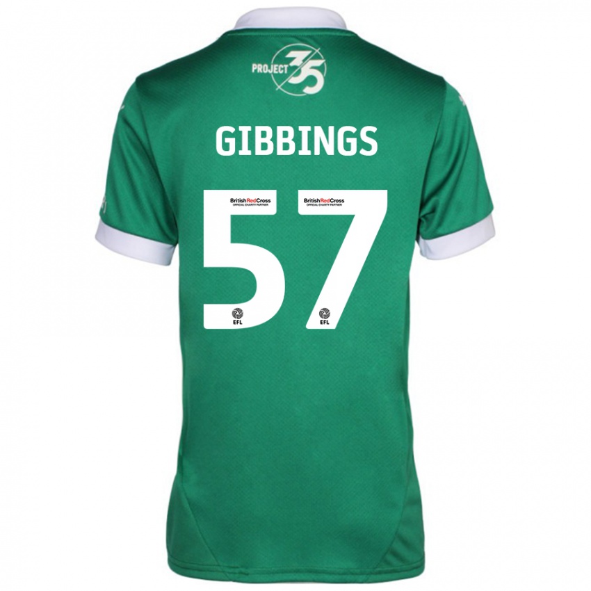 Criança Camisola Cole Gibbings #57 Branco Verde Principal 2024/25 Camisa Brasil