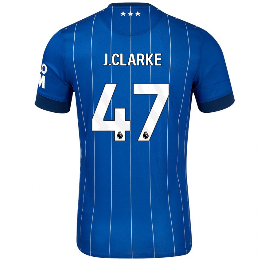 Criança Camisola Jack Clarke #47 Azul Marinho Principal 2024/25 Camisa Brasil