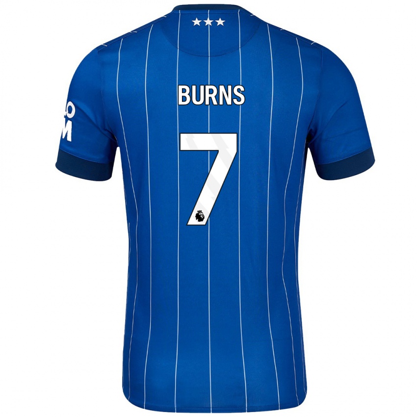 Criança Camisola Wes Burns #7 Azul Marinho Principal 2024/25 Camisa Brasil