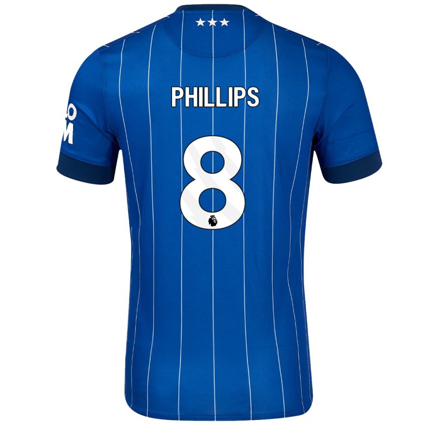 Criança Camisola Kalvin Phillips #8 Azul Marinho Principal 2024/25 Camisa Brasil