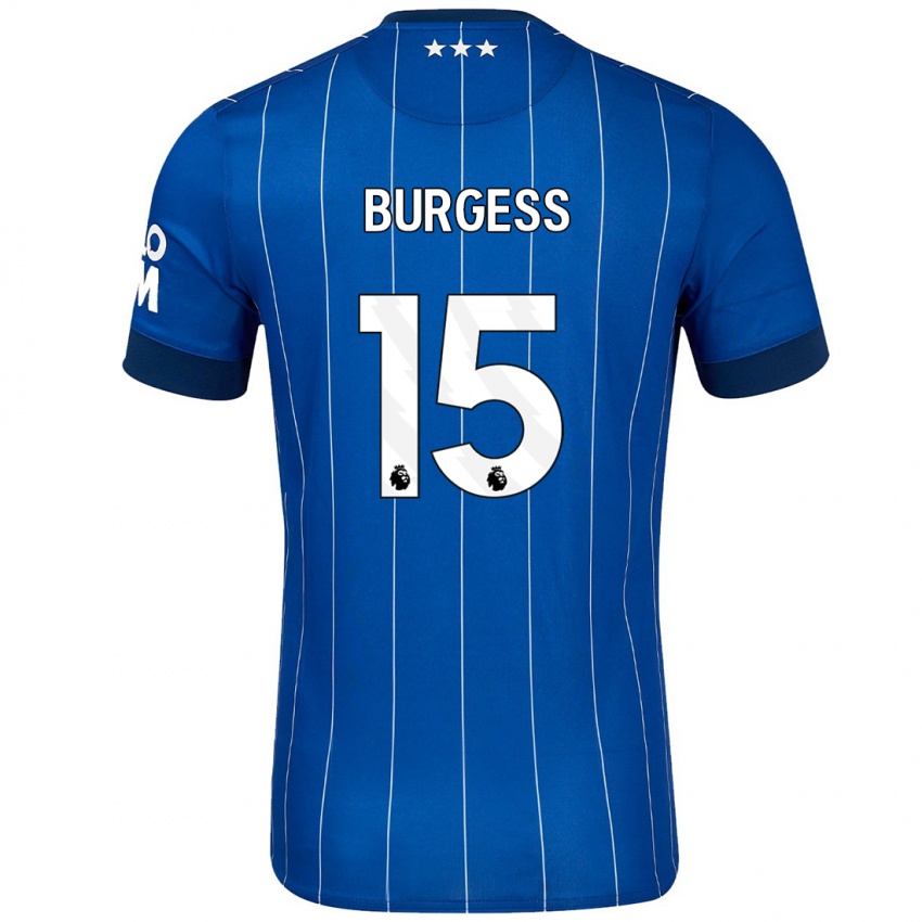 Criança Camisola Cameron Burgess #15 Azul Marinho Principal 2024/25 Camisa Brasil