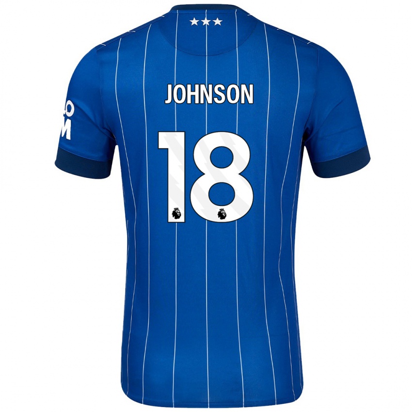 Criança Camisola Ben Johnson #18 Azul Marinho Principal 2024/25 Camisa Brasil