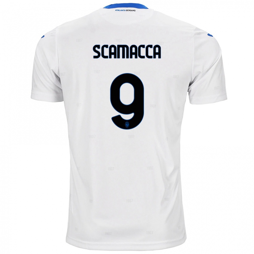 Criança Camisola Gianluca Scamacca #9 Branco Alternativa 2024/25 Camisa Brasil