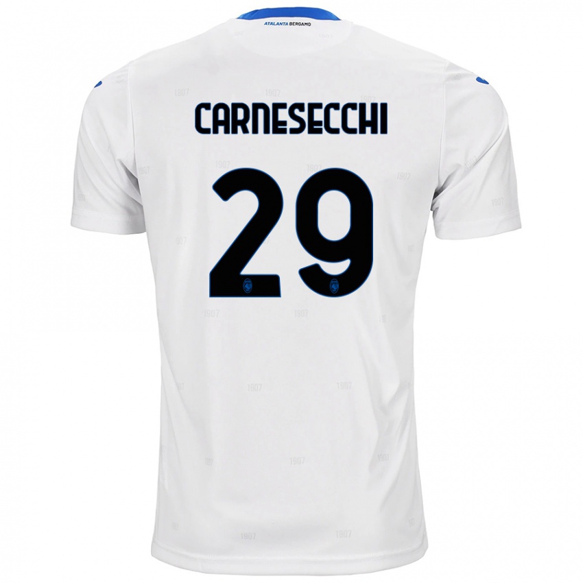 Criança Camisola Marco Carnesecchi #29 Branco Alternativa 2024/25 Camisa Brasil