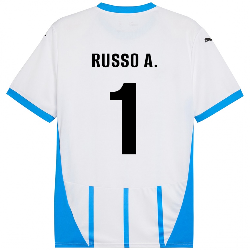 Criança Camisola Alessandro Russo #1 Azul Branco Alternativa 2024/25 Camisa Brasil