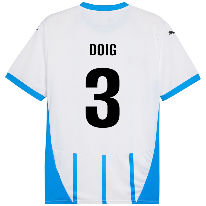 Criança Camisola Josh Doig #3 Azul Branco Alternativa 2024/25 Camisa Brasil