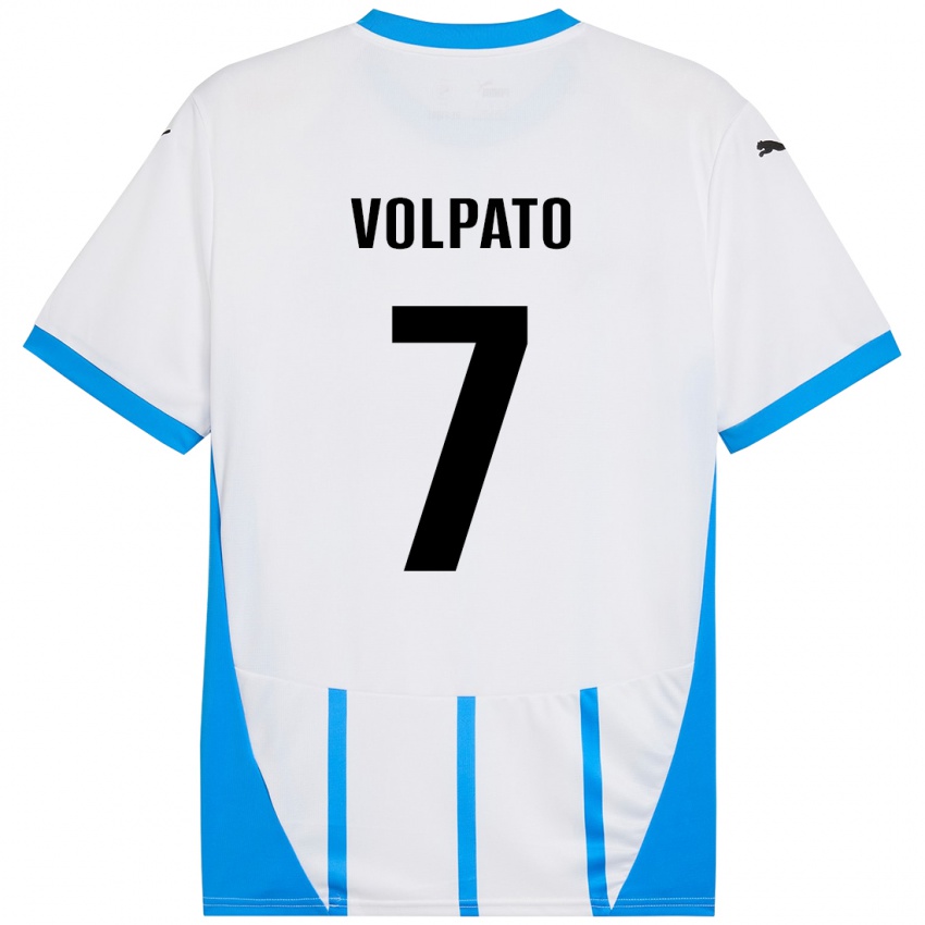 Criança Camisola Cristian Volpato #7 Azul Branco Alternativa 2024/25 Camisa Brasil