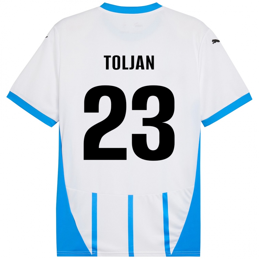 Criança Camisola Jeremy Toljan #23 Azul Branco Alternativa 2024/25 Camisa Brasil