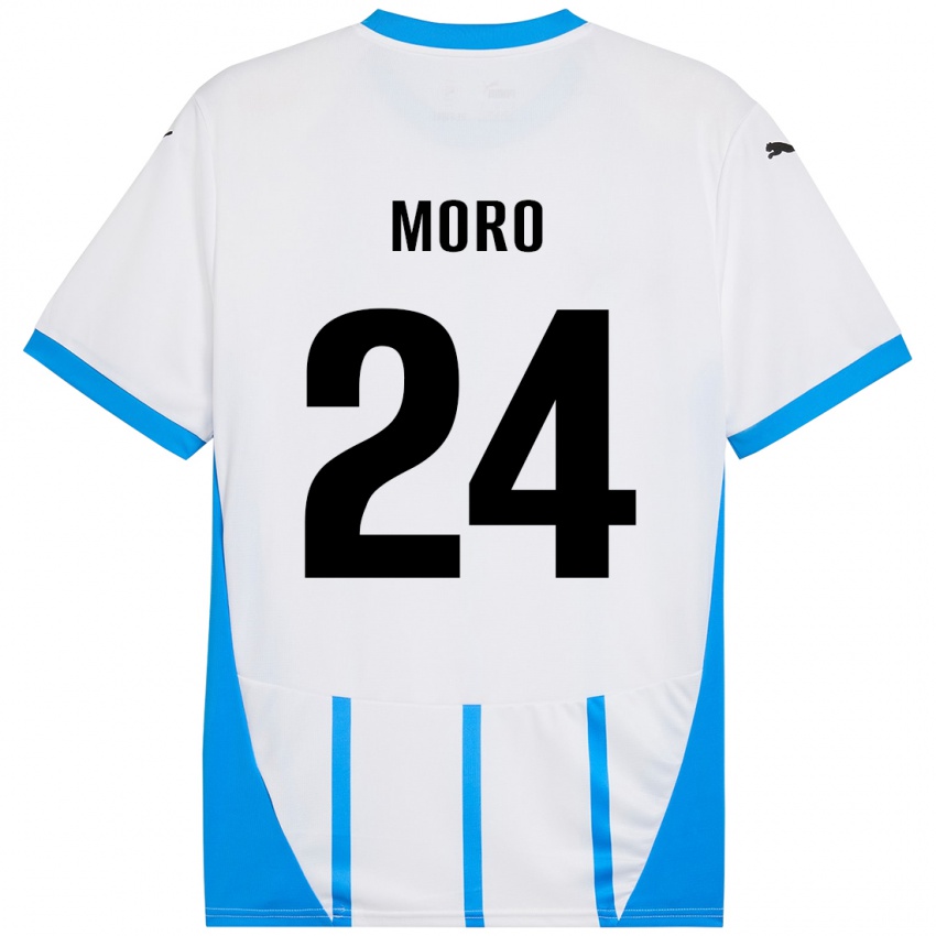 Criança Camisola Luca Moro #24 Azul Branco Alternativa 2024/25 Camisa Brasil