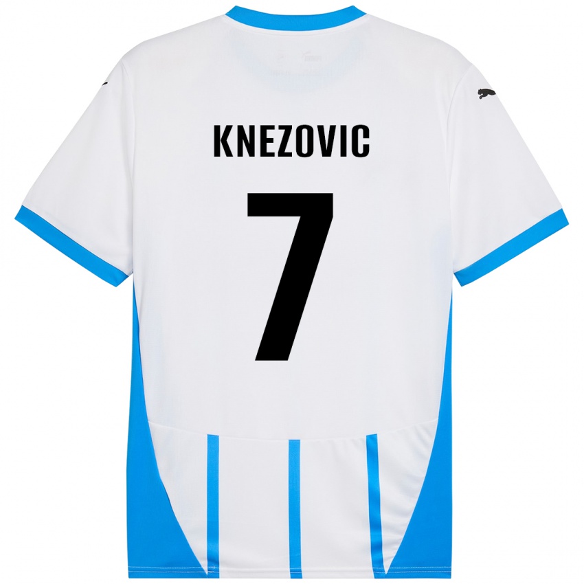 Criança Camisola Borna Knezovic #7 Azul Branco Alternativa 2024/25 Camisa Brasil