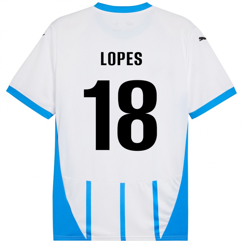 Criança Camisola Emerick Lopes #18 Azul Branco Alternativa 2024/25 Camisa Brasil