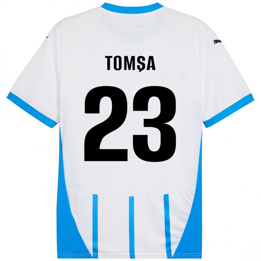 Criança Camisola Troy Tomșa #23 Azul Branco Alternativa 2024/25 Camisa Brasil