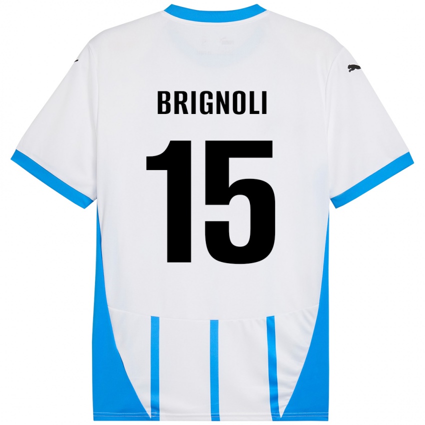 Criança Camisola Benedetta Brignoli #15 Azul Branco Alternativa 2024/25 Camisa Brasil