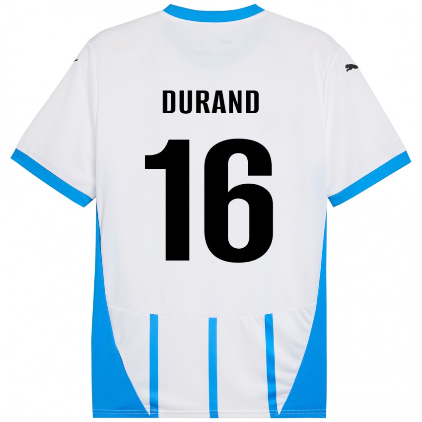 Criança Camisola Solène Durand #16 Azul Branco Alternativa 2024/25 Camisa Brasil