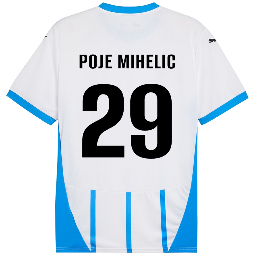 Criança Camisola Naja Poje Mihelič #29 Azul Branco Alternativa 2024/25 Camisa Brasil