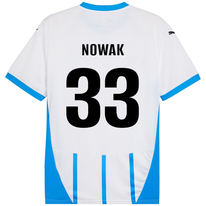 Criança Camisola Julie Nowak #33 Azul Branco Alternativa 2024/25 Camisa Brasil