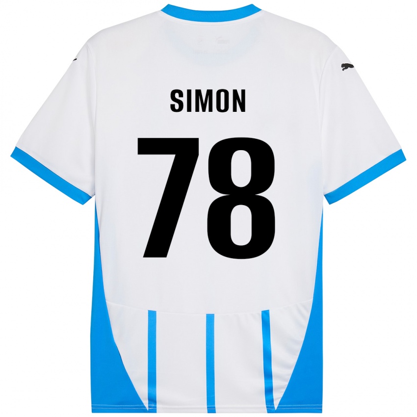 Criança Camisola Bénédicte Simon #78 Azul Branco Alternativa 2024/25 Camisa Brasil